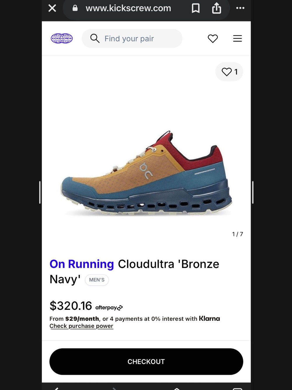 On Running Cloudultra Sneakers - Bronze Navy sz 8m/9.5 w new in box